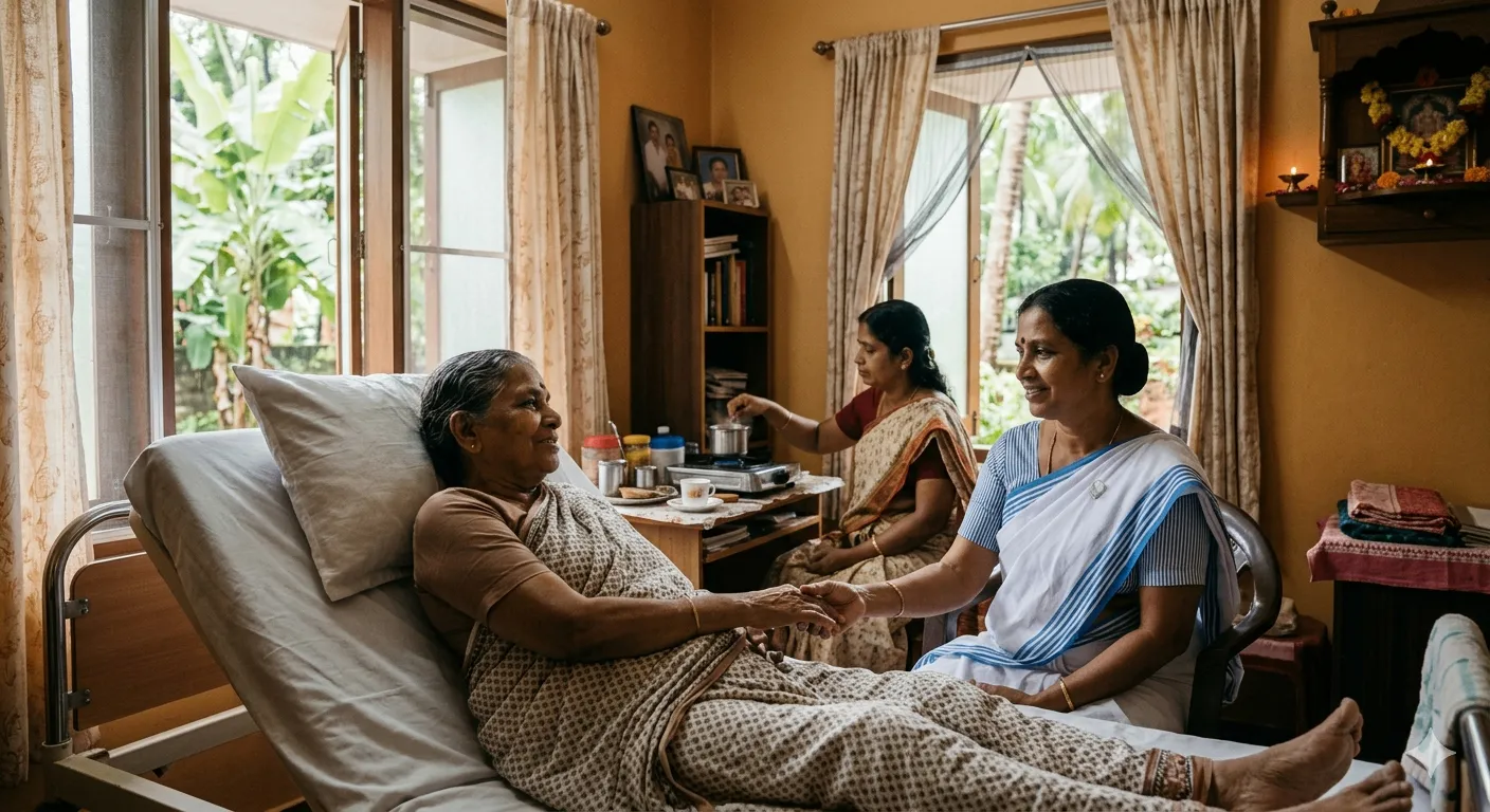 Compassionate palliative care assisted living for elderly seniors at Asthra Palliative Care Chennai