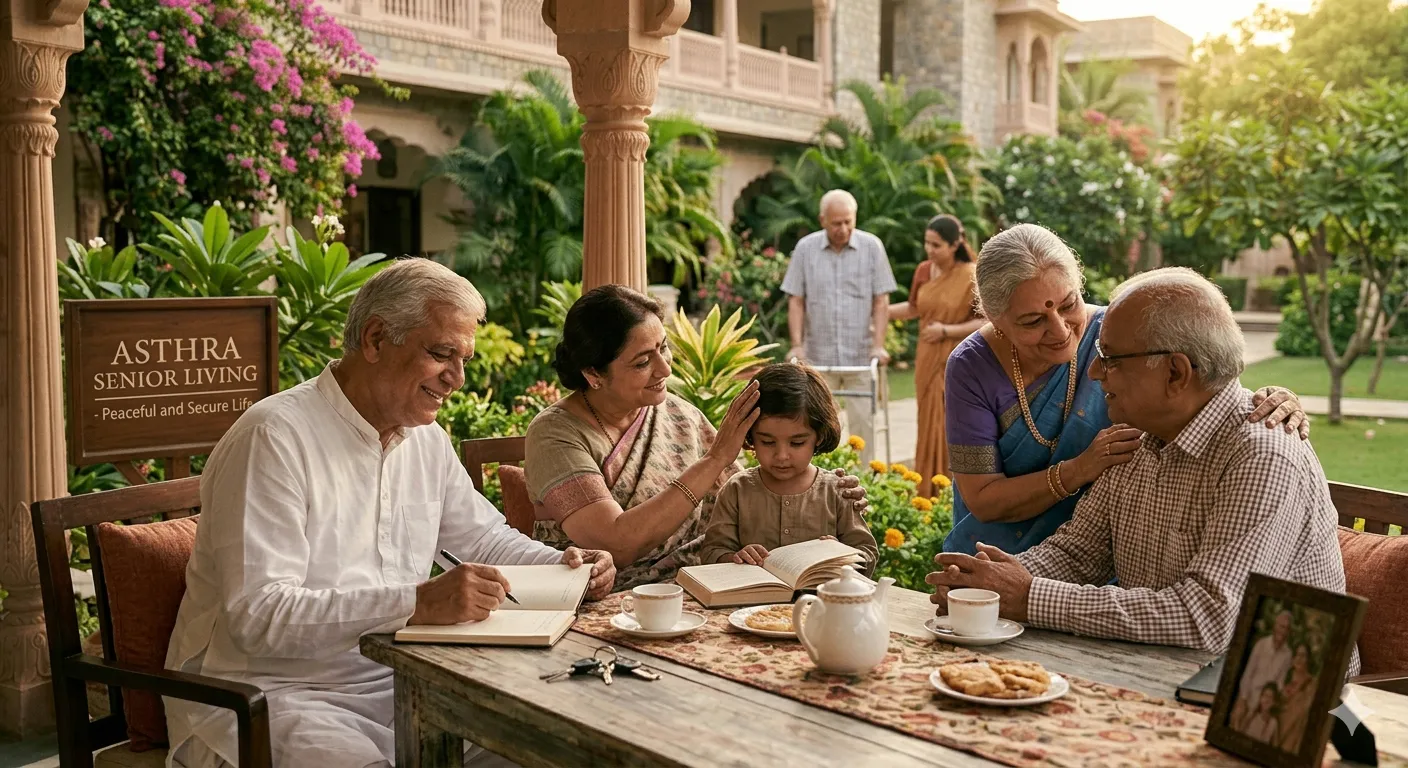 Peaceful senior living environment at Asthra Senior Living Chennai with secure and calm surroundings